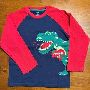 🦖 💜 Gymboree & Carters Long Sleeve 💕 Valentine T-Shirts, Size 7